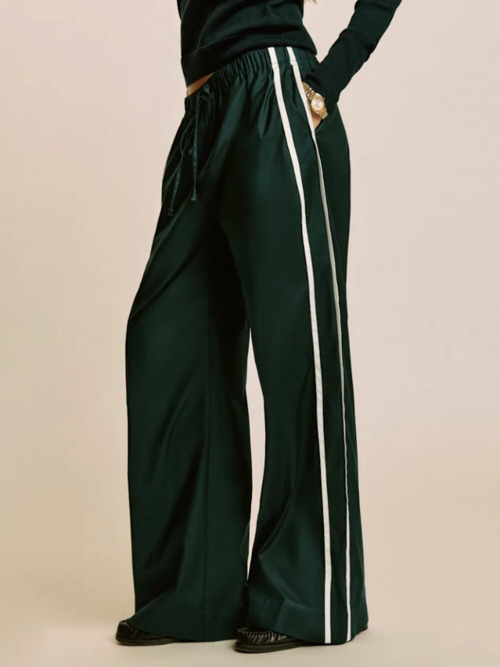 Reformation Petite Julien Poplin Cotton Wide Leg Pants